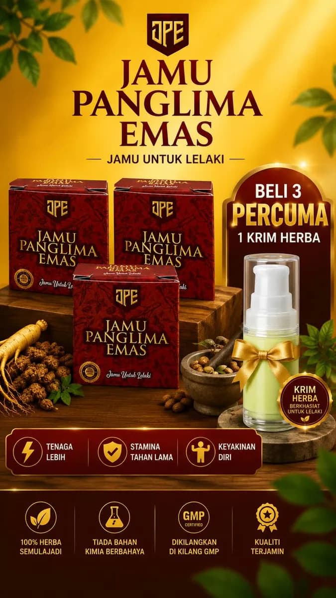 Jamu Panglima Emas 3 Kotak JPE + Free Krim