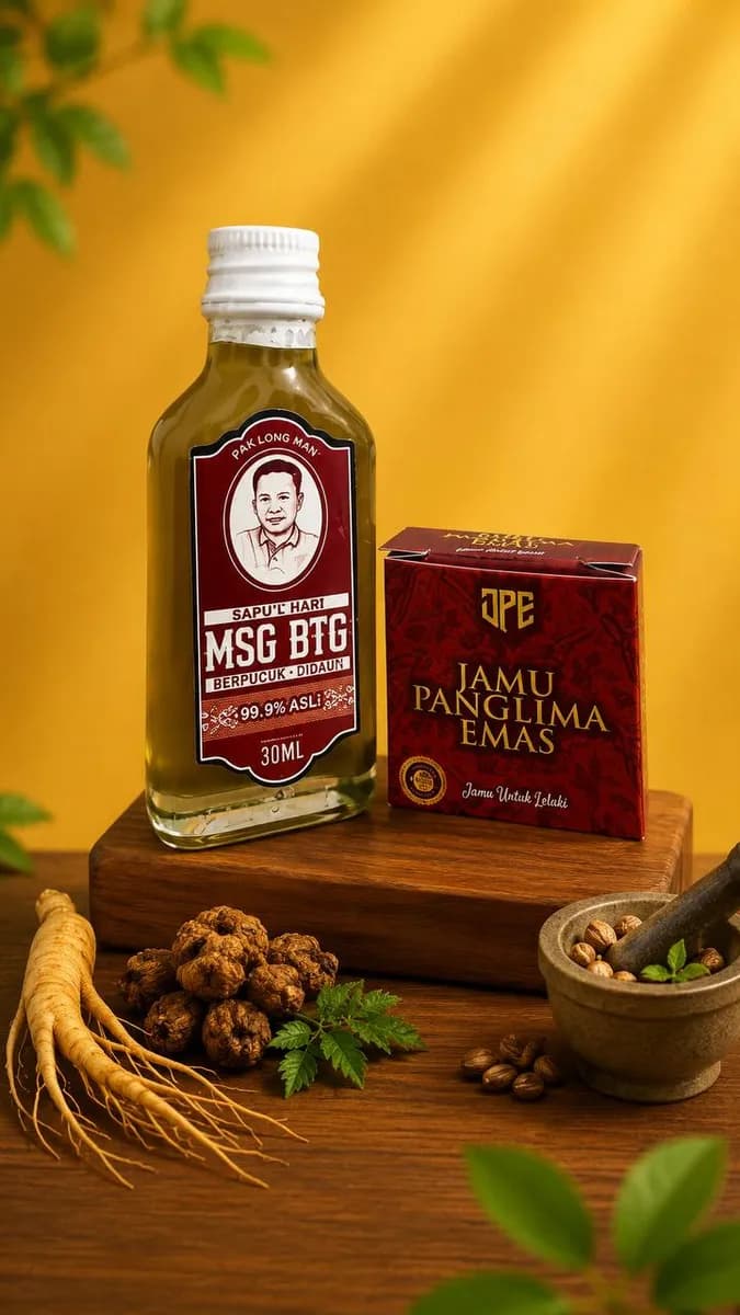 Jamu Panglima Emas Set Combo (1 JPE + 1 Minyak BTG)